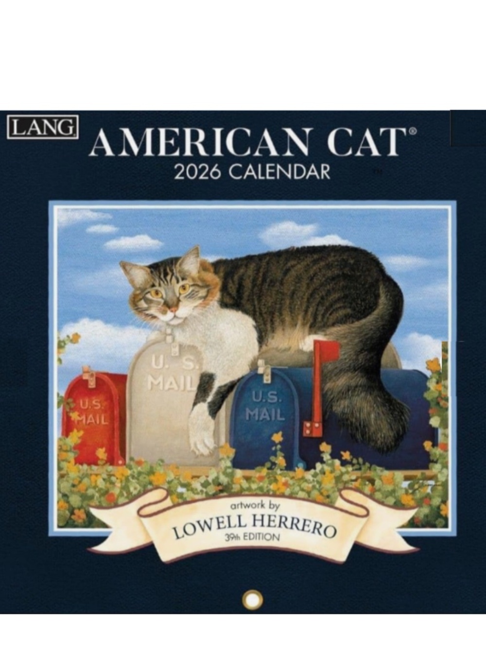American Cat 2026 Mini Wall Calendar, 7' X 14'', 12-Month Calendar